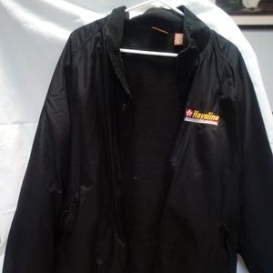 Havoline Black Windbreaker By Harriton, Black Lini
